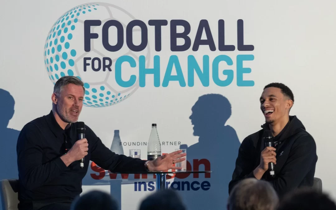 Liverpool star Trent Alexander-Arnold unites with Jamie Carragher for Football for Change lunch 