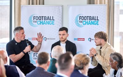 Liverpool FC stars Andy Robertson and Harvey Elliott unite for Football For Change